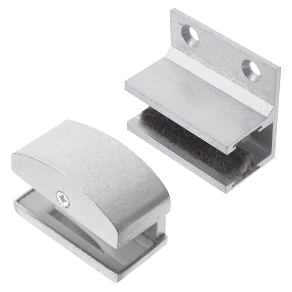 ULTNICE 2Pcs Bottom Shower Door Guides in Silver for Homeowners and Installers 5X3.3cm
