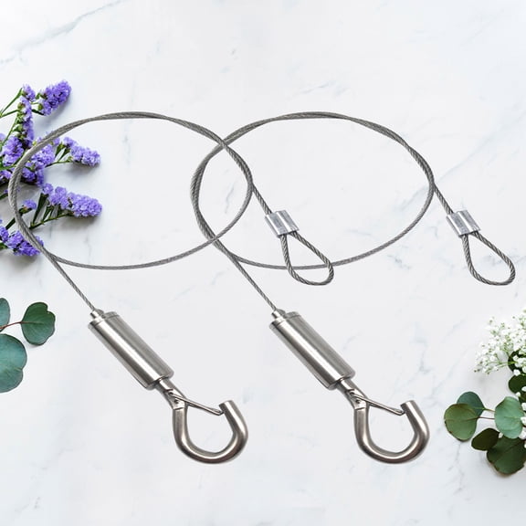 ULTNICE 2Pcs Cylindrical Safety Rope Hook for Retailers Heavy Duty Hanging Wire 78.6X0.2X0.06in