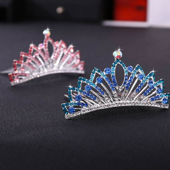 ULTNICE 2Pcs Hair Jewelry Elegant Hair Accessory Crown Comb Silver for Kids Birthday Favors