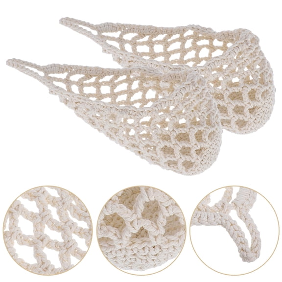 ULTNICE 2Pcs Handmade Craftsmanship Macrame Basket for Garden with Hanging Planter Pot