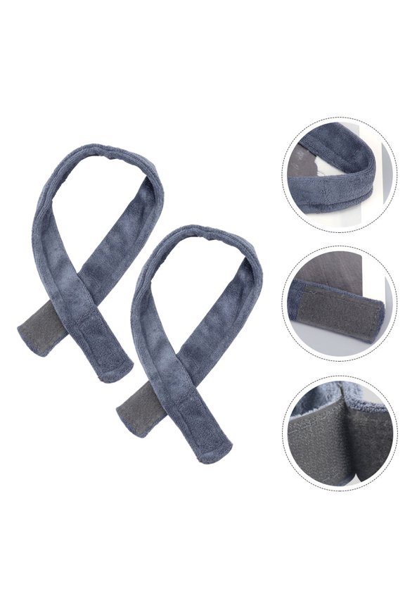 2Pcs Multifunctional Makeup Headwear Head Wrap Cotton Grey Sports