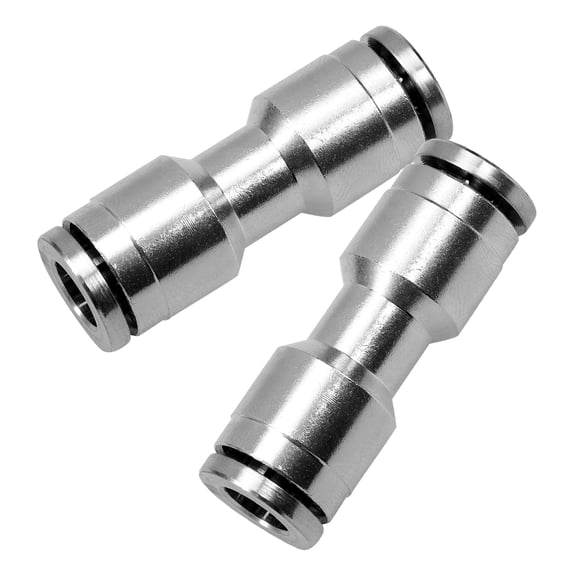 ULTNICE Pneumatic Fittings Quick Connect Air Fittings Nickel Plated Brass 2Pcs 1.41X0.47X0.47In