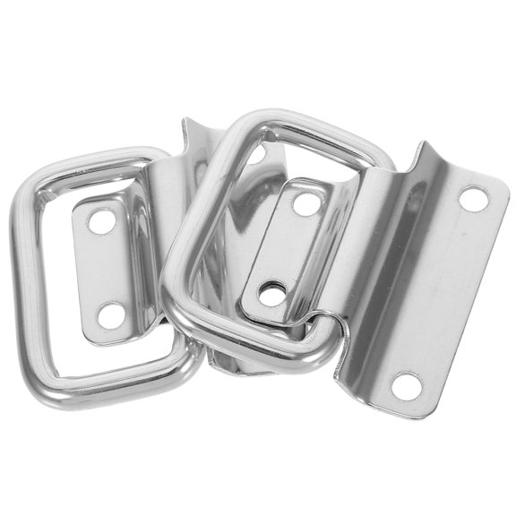 ULTNICE 2Pcs Storage Stainless Steel Folding Handle for Packaging Box 1.97X1.97X0.39in