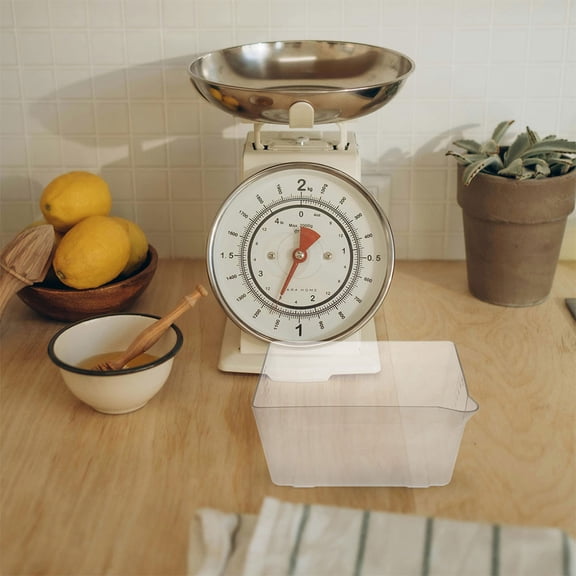 ULTNICE 2Pcs Clear Reusable Weighing Pan for Digital Scales with Precise Lines Ideal for Food and Powder