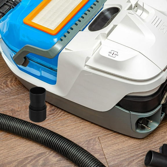 ULTNICE 2Pcs Vacuum Hose Adapter Kit Cylindrical Black Abs For Industrial Users Workshop Cleaning 9.2*4.9*4.8in