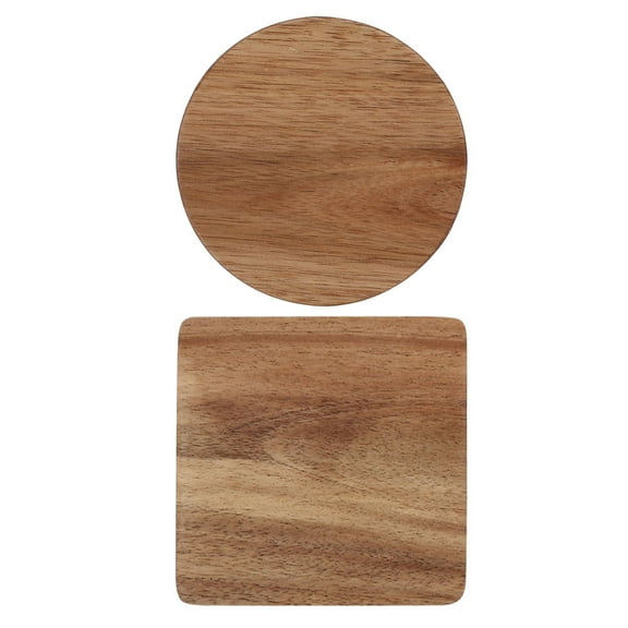 ULTNICE 2Pcs Heat Proof Wooden Cup Cushions Natural Wood Color Cup Mats for Home Use