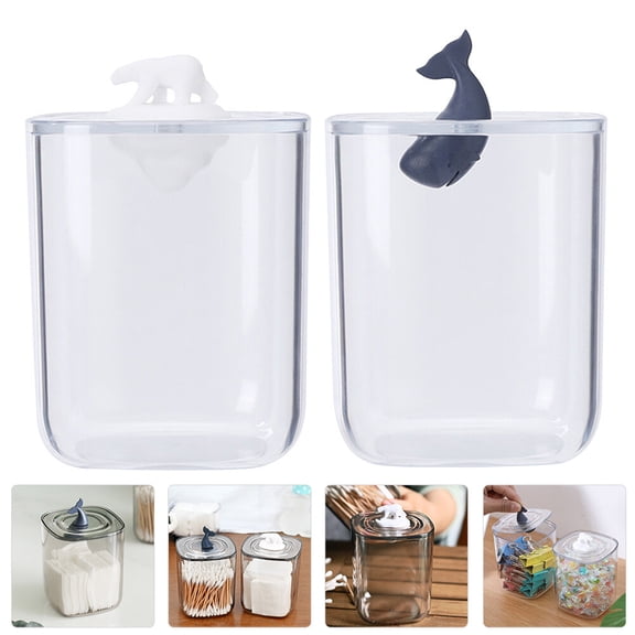ULTNICE Whale Cosmetic Organizer Box Compact and Stylish for Household Use 2Pcs