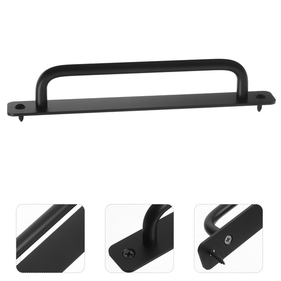 ULTNICE 2Pcs Black Aluminum Alloy Patio Door Handles with Sleek Design for Home and Shed Doors
