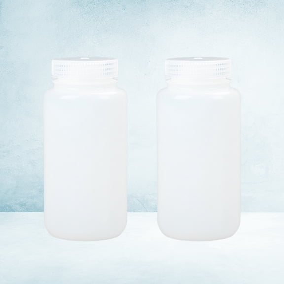 ULTNICE 2Set White Empty Shower Bottle HDPE Empty Bottle for Daily Use Adults