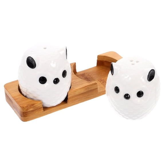 ULTNICE 2pcs Ceramic Condiment Pots with Lids Multi Salt and Pepper Holder for Dining Room