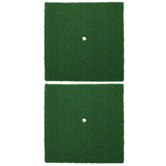 ULTNICE 2pcs Golf Practice Mat Synthetic Material Green Short-range Shooting Accuracy Improvement
