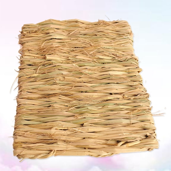 ULTNICE Seagrass Mat Woven Bamboo Pet Bed for Guinea Pigs Chinchillas and Mice 2Pcs