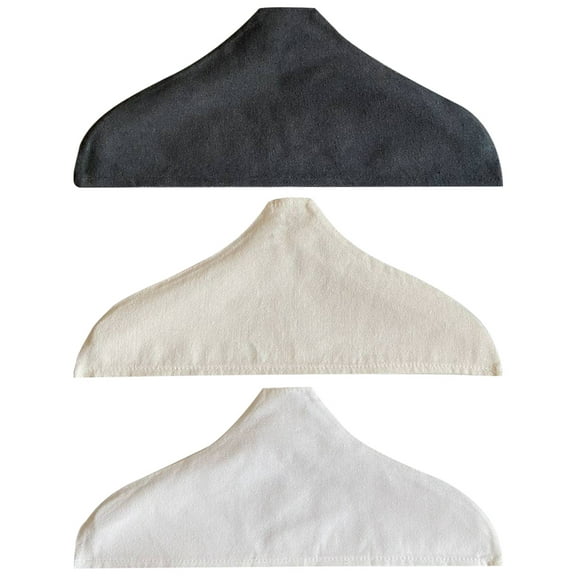 ULTNICE Hanger Protector Clothes Hanger Guards Beige Linen 3Pcs 16.9X8.5X0.2In