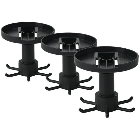 ULTNICE 3Pcs Kitchen Hooks For Hanging Utensils Rotatable .40X9.40X8.50Cm Black Metal PP For Home Organization