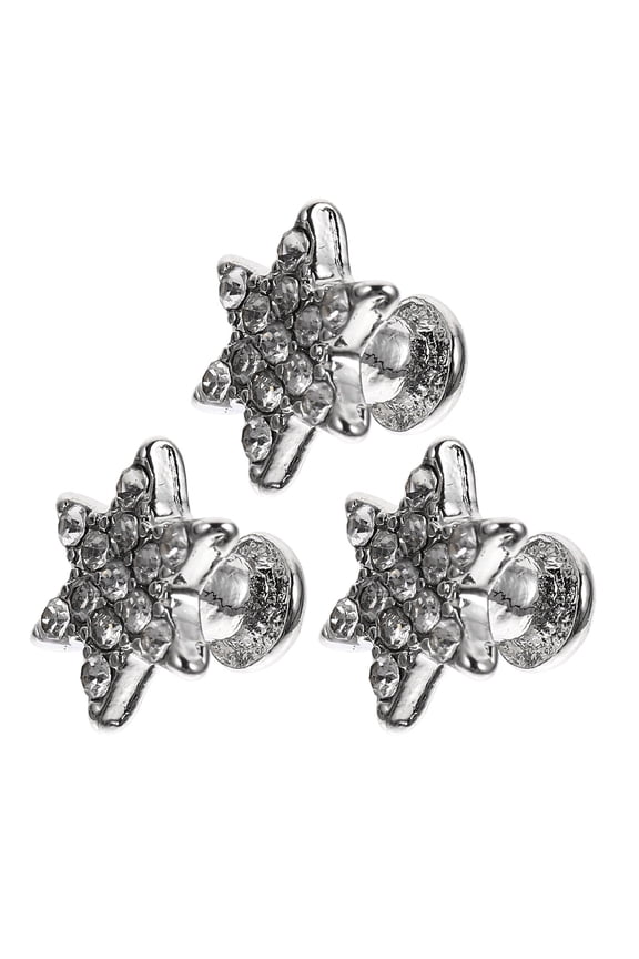 3pcs Charms with Clasp Watch Band Decorative Nails Silver Alloy Accessories for Men Women