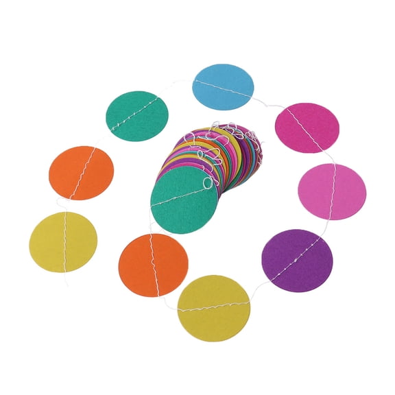 ULTNICE 3pcs Circle Paper Decorations Hanging Bunting for Party Organizers