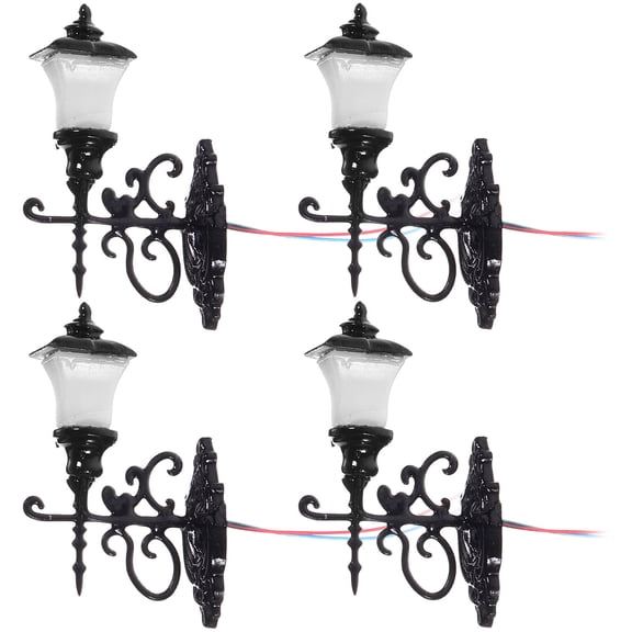 ULTNICE 4 Pcs Dollhouse Wall Lamp Retro Decor DIY Materials Micro Landscaping Lamp Decor Moss Micro Landscape Wall Light Candle