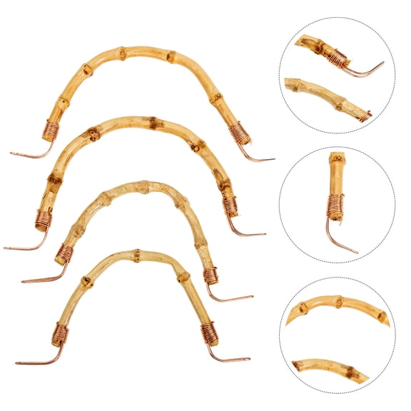 ULTNICE 4Pcs Bamboo Kitchen Kettle Handles Heat Resistant Teapot Grip Accessories for Safe Lifting