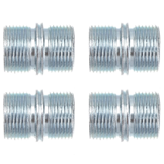ULTNICE 4Pcs Carbon Steel Double Head Shelf Support Nut Plated Silver Cabinet Wardrobe Glass Shelf Connector Durable