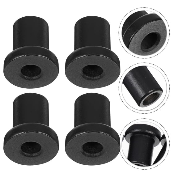 ULTNICE 4Pcs Sliding Door Track Spacers Black Carbon Steel Barn Door Hardware Accessory