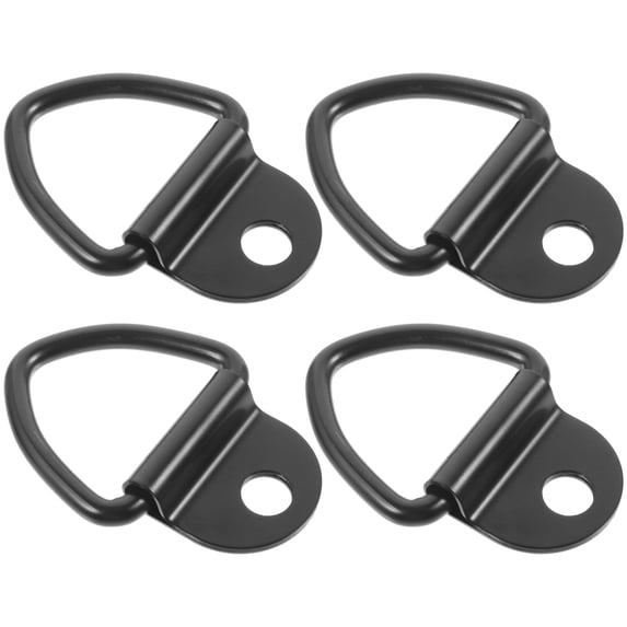 ULTNICE 4Pcs Black Metal Tow Hooks For Truck Accessories And Cargo Fixation 11.8x7.9x0.5in