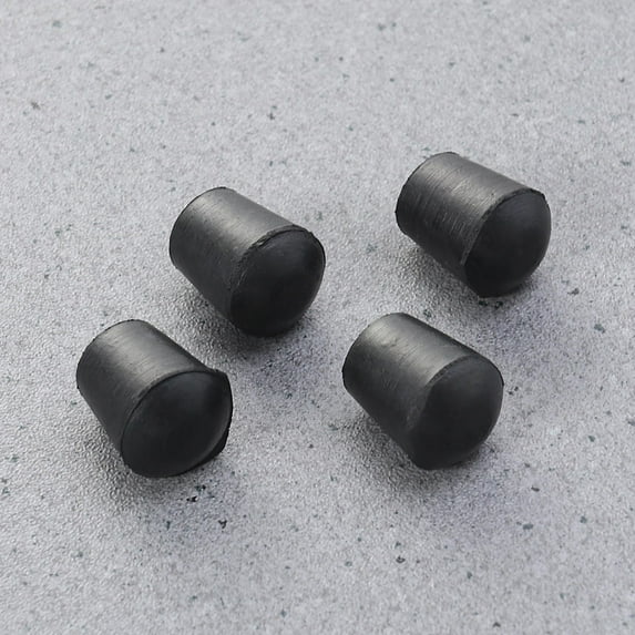 ULTNICE 4Pcs Black Round Pvc Rubber Chair Leg Caps For Furniture Legs Protect Carpet Prevent Scratches 0.9x0.6x0.6in
