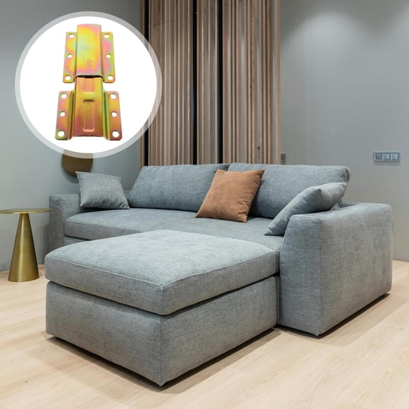 ULTNICE 4Pcs Plated Gold Sofa Connector Hardware Furniture Sofa Lock for Secure Connection