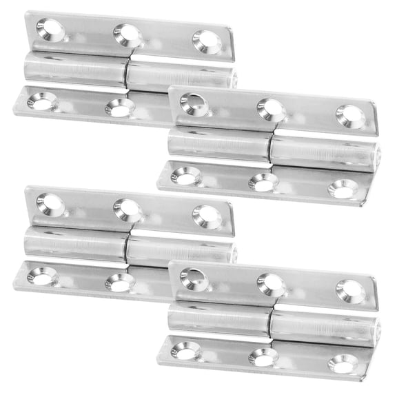 ULTNICE 4Pcs Indoor Hinges for Doors and Windows Installation 6.40X3.60X0.92CM Rectangular Stainless Steel