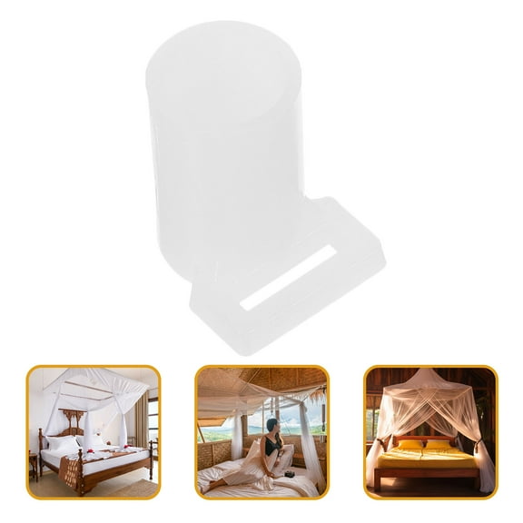 ULTNICE 4Pcs Net Stand Rod Protectors Mosquito Net Bracket Rod Foot Tips Plastic Installation Aid Bed Assembly