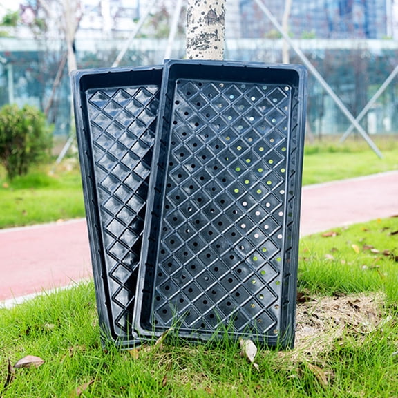 ULTNICE 4Pcs Rectangular Tray Indoor Planting Plastic Environmental-friendly Trays