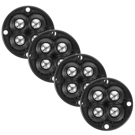 ULTNICE 4pcs Swivel Wheels for Small Appliances Black Steel Prevent Floor Scratching Indoor Use