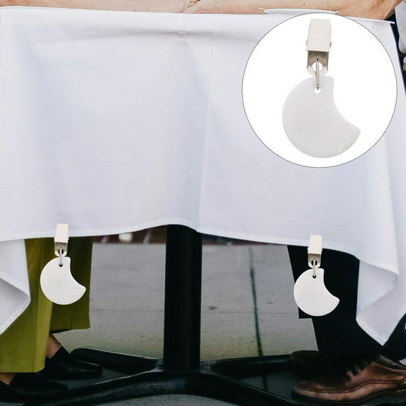 ULTNICE 4Pcs Wind Protection Tablecloth Weight Clips Stone Tablecloth Pendant for Patio Picnic Tablecloth Camping