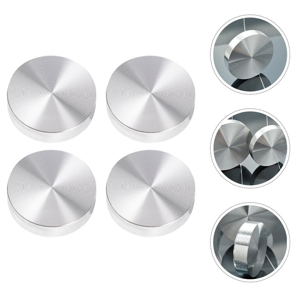 ULTNICE Glass Table Adapter Aluminum Alloy Disc Silver 4Set - Walmart.com