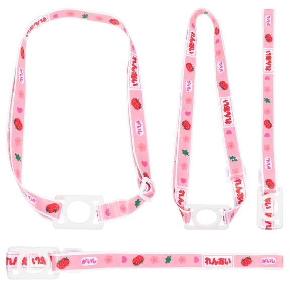 ULTNICE 4Pcs Pink Adjustable Bottle Strap Water Bottle Carrier Sling for Hiking Travel Outdoor Use