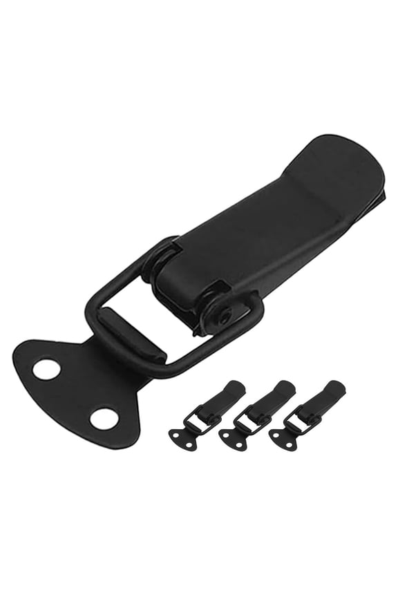 Quick Release Hook Latch Black Iron 4Set 2.9X1.1X0.2In