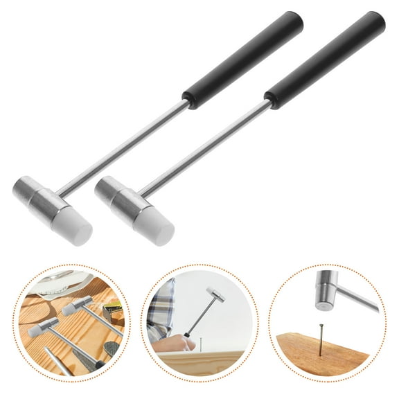 ULTNICE 4pcs Double-Face Nylon Rubber Hammer, Soft & Mallet for Jewelers, Woodworking, Floor Installation