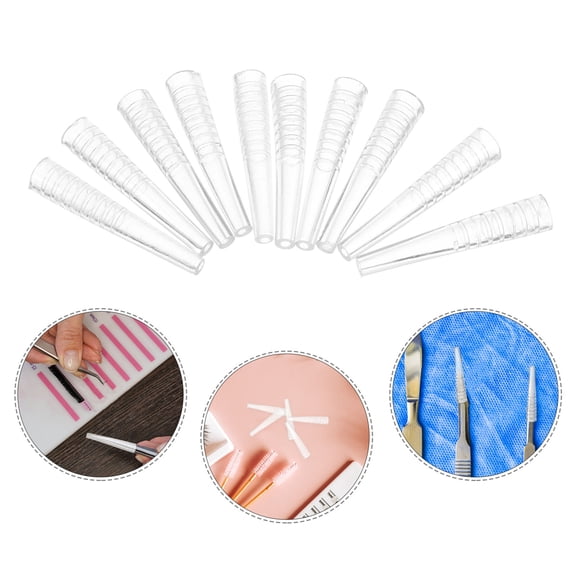 ULTNICE 50Pcs Tweezers Caps Non Slip Eyelash Tweezers Protects Tweezers for Professionals