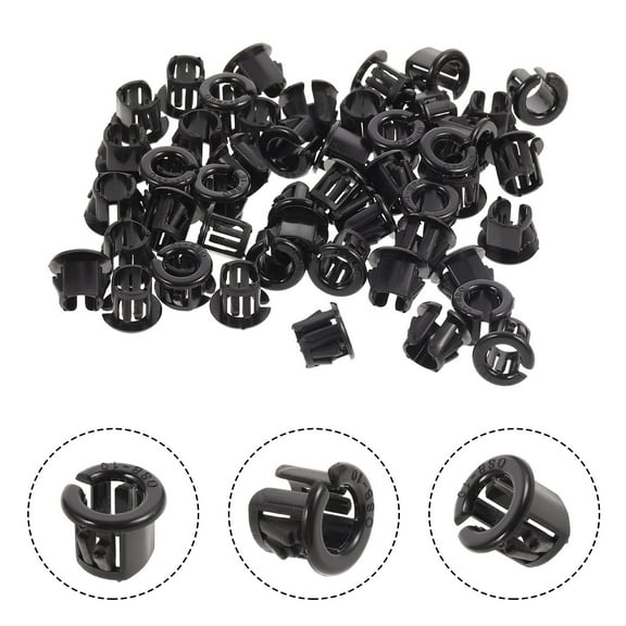 ULTNICE Wire Grommet Cable Protector Black PA66 50Pcs 0.23In Suitable Wire Diameter