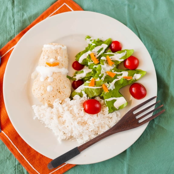 ULTNICE 5Pcs Japanese Style Wooden Forks Brown String Wrapped Handle For Eating Dessert Salad Appetizer 17.8x2.6x0.8in