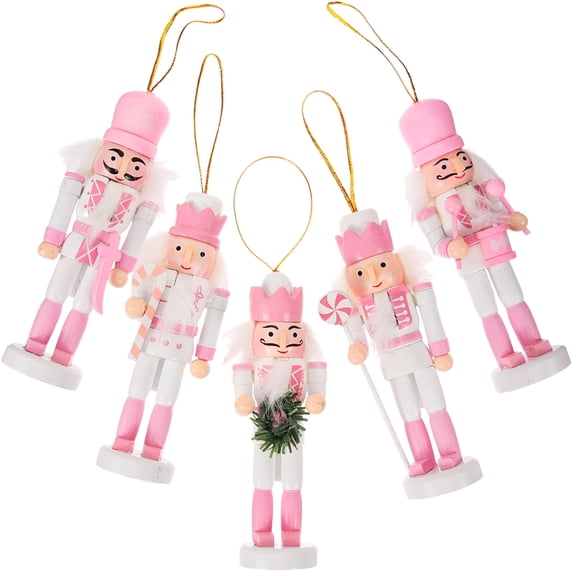 ULTNICE 5Pcs Nutcracker Figurines Assorted Color Tabletop Decor for Festive Season