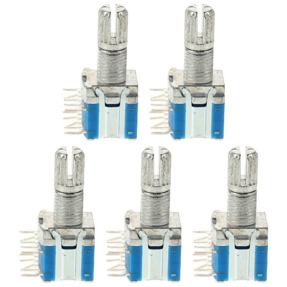 ULTNICE 5Pcs Rotary Encoder Rs1010 Blue Iron Metal Digital Potentiometer For Circuit Switching