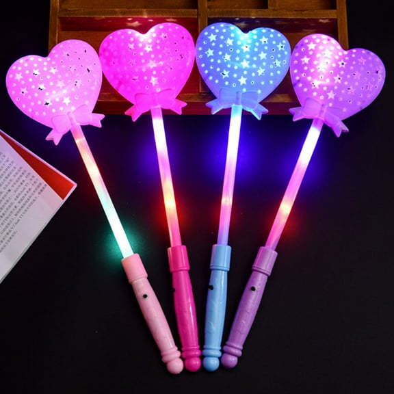 ULTNICE Eco-Friendly Love Shaped Pink Luminous Sticks for Festivals Events