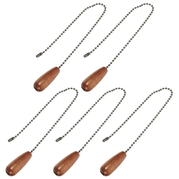 ULTNICE Lamp Pull Chain Wooden 5Set Log Color