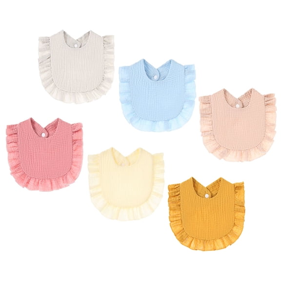 ULTNICE 6 Pcs Saliva Towel Cotton Bibs for Teething and Drooling Support