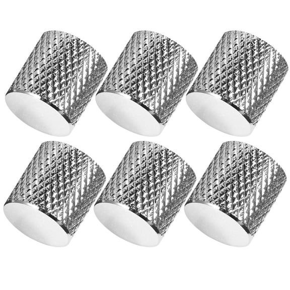 ULTNICE 6PCS Metal Guitar Volume Knobs Flat Tone for Replacement Use