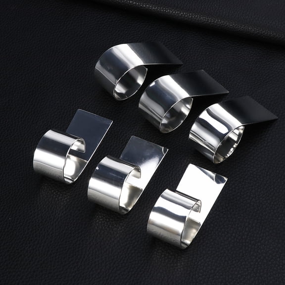 ULTNICE 6Pack Silver Napkin Rings for Elegant Table Decor
