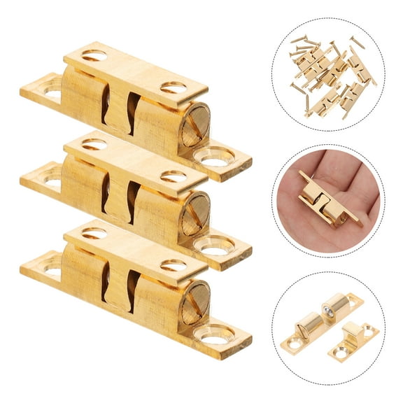 ULTNICE Cabinet Latch Hardware Ball Catch Brass 6Pcs 1.6*0.4*0.3In