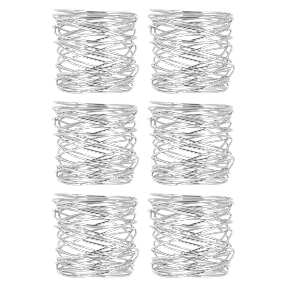 ULTNICE 6Pcs Circular Mesh Napkin Buckles for Table Setting and