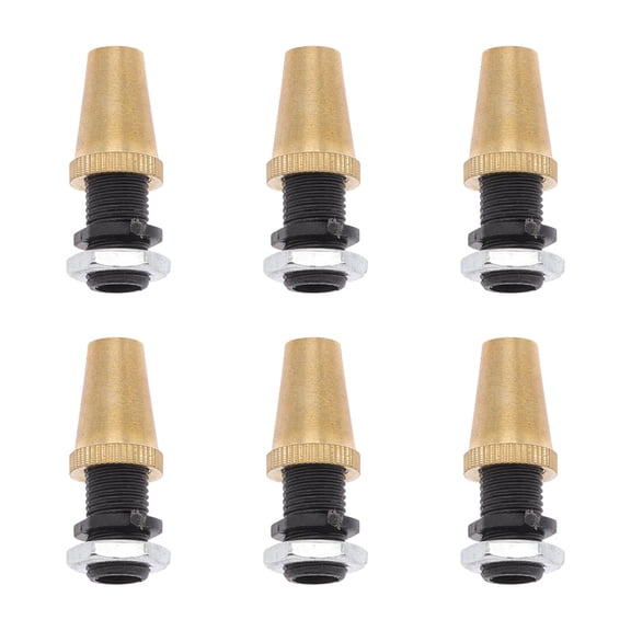 ULTNICE 6Pcs Golden Copper Light Cable Grip for Ceiling Light Fixtures with M10 Thread 1.2x0.5x0.5in
