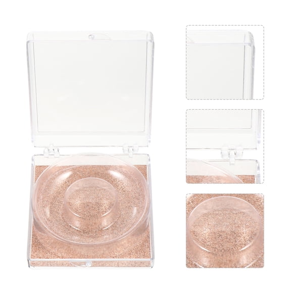 ULTNICE 6Pcs Empty Eyelash Organizer Plastic Lash Case with Glitter Design for Makeup